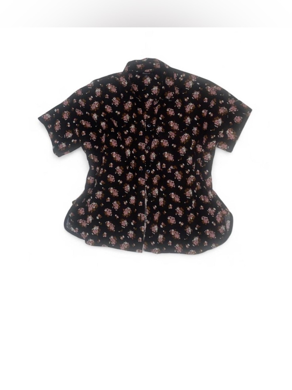 Madewell Black Floral Corduroy Button Down Daily Shirt in Homestead Bouquet